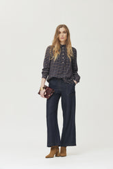 Camisa Ferrat seersucker de viscosa cuadros